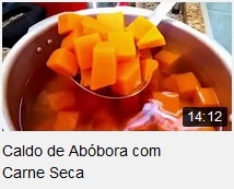 Caldo de Abbora com Carne Seca